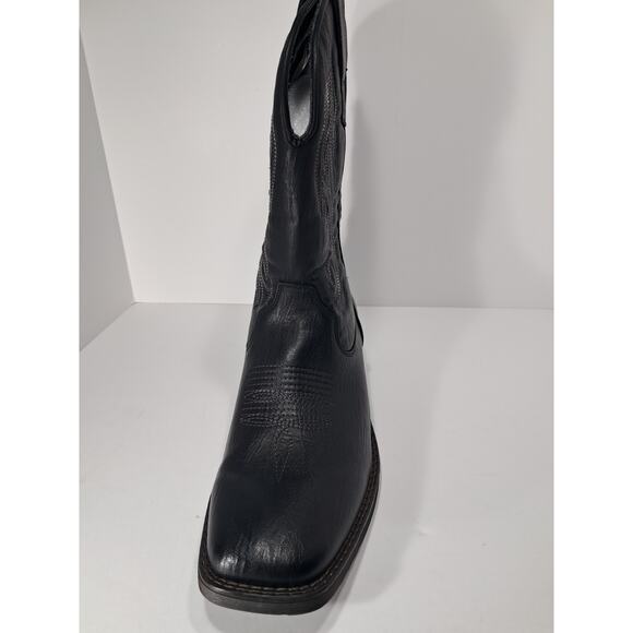 Jousen Cowboy Boots Color Black / Stitching White Grey Size 12 main image 4